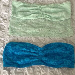 Pink by Victoria’s Secret Floral Lacey Bandeau Bralettes Tops Sz. S/P